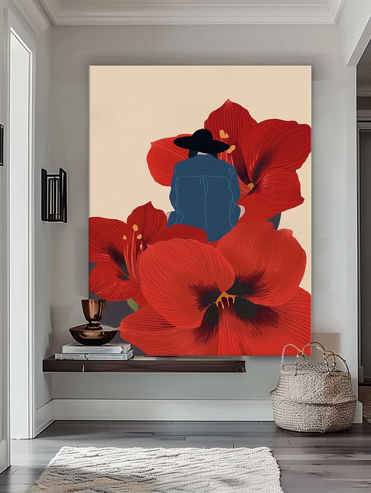 Wall Art People Modern Abstract Oversized Floral