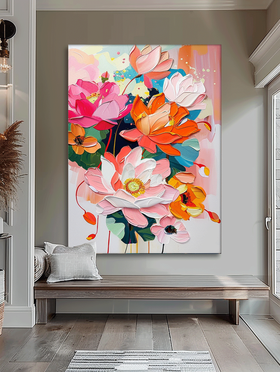 Wall Art Cheerful Lively Spring Vibrant Floral