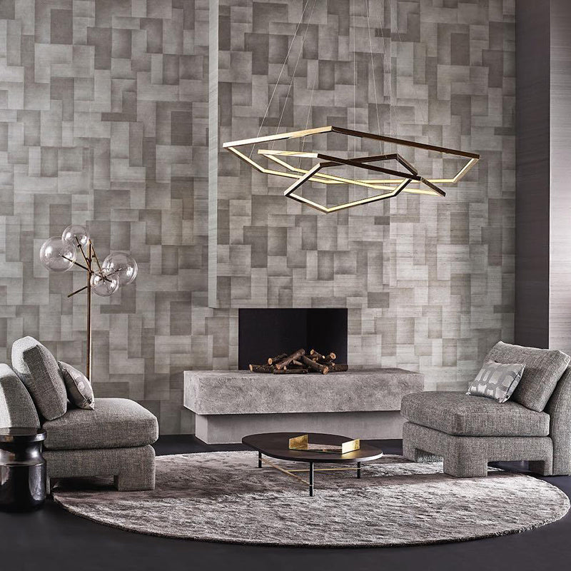 Arisha Minimalist Geomatic Metal Pendant Light, Gold, DIY - Neutralighting