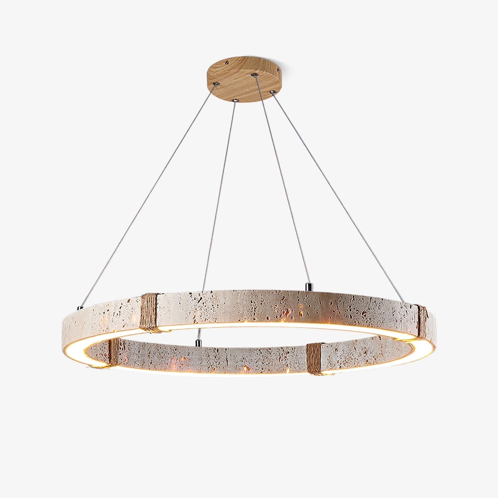 Ritta Ring Travertine Pendant Light - Neutralighting