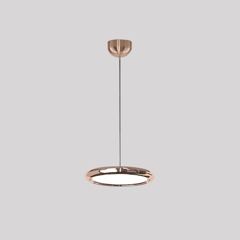 Arisha Minimalist Circular Metal Pendant Light,Silver/Gold/Rose Gold - Neutralighting