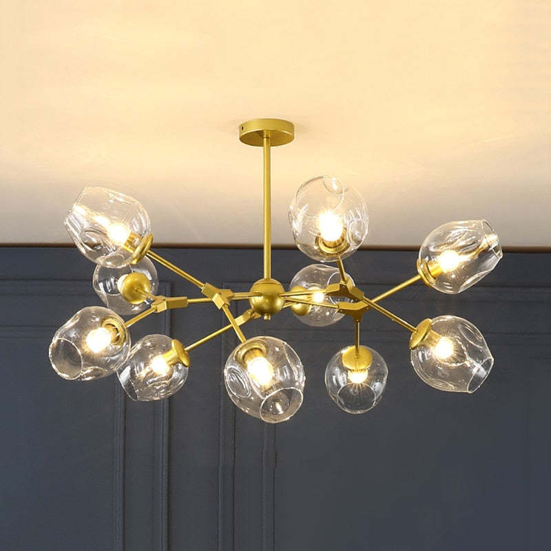 Valentina Modern Bubble Metal Pendant Light, Black/Gold - Neutralighting