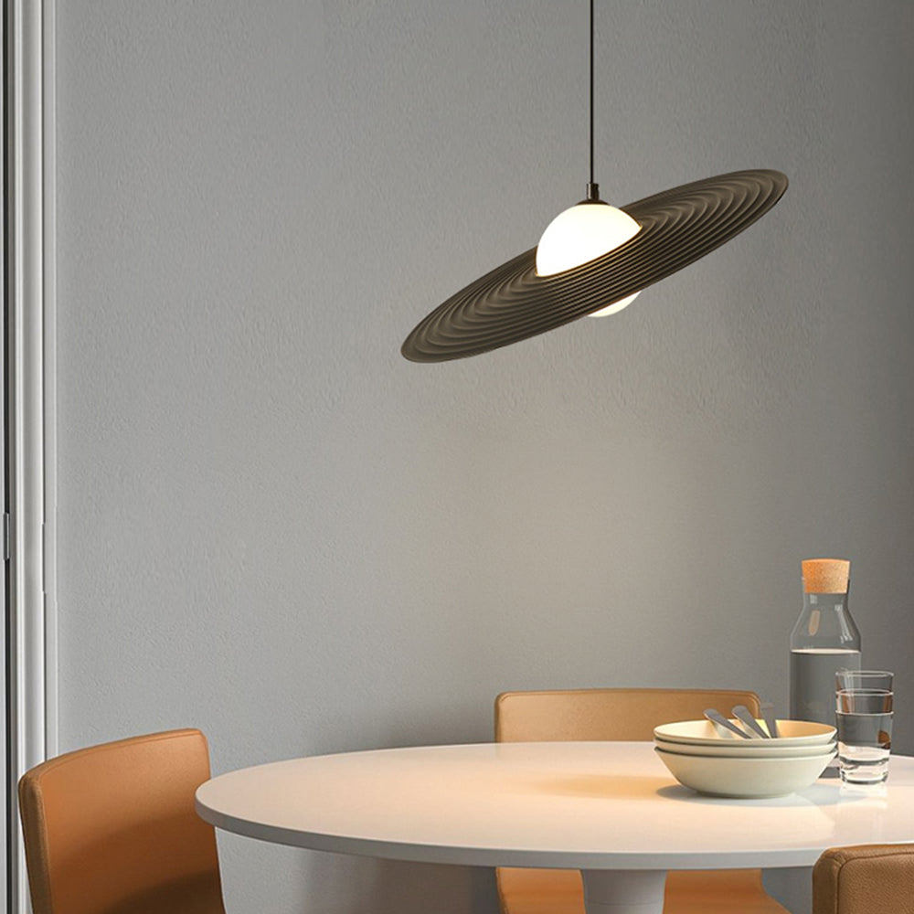 Arisha Minimalist Star Ring Pendant Light,Black/White - Neutralighting