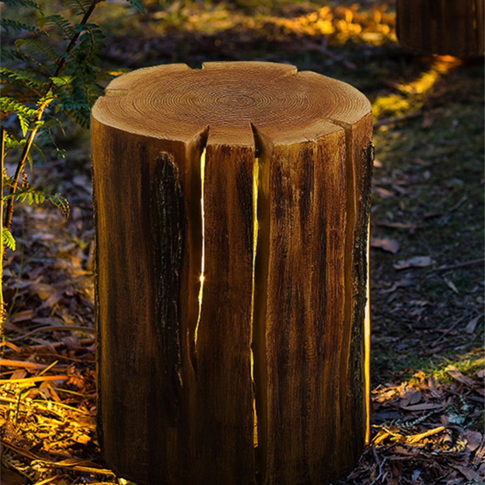 Ray Natural Column Wood Outdoor Floor Lamp Table - Neutralighting