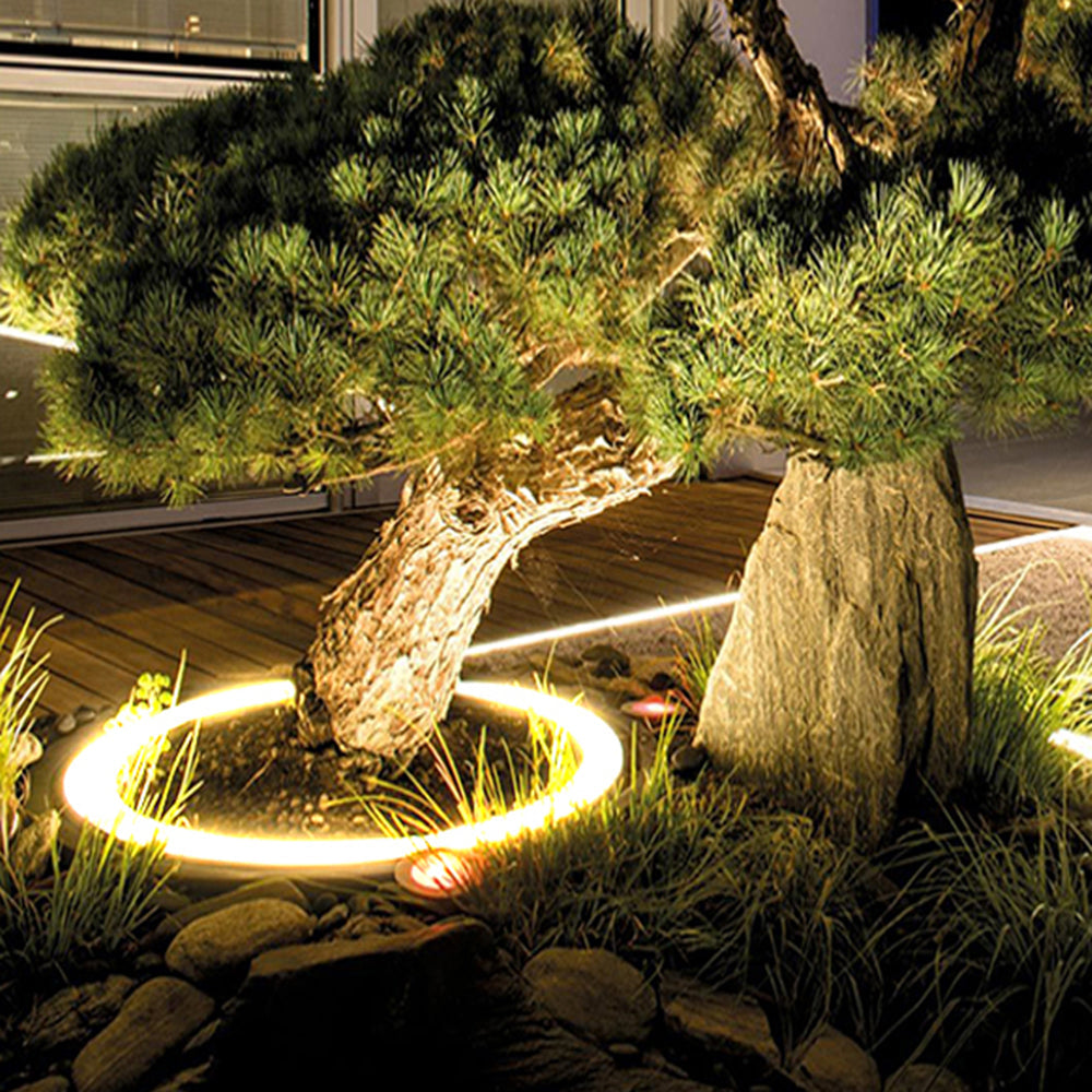 Ray Modern Irregular Metal/Glass Outdoor Ground Light for Trees Black - Neutralighting