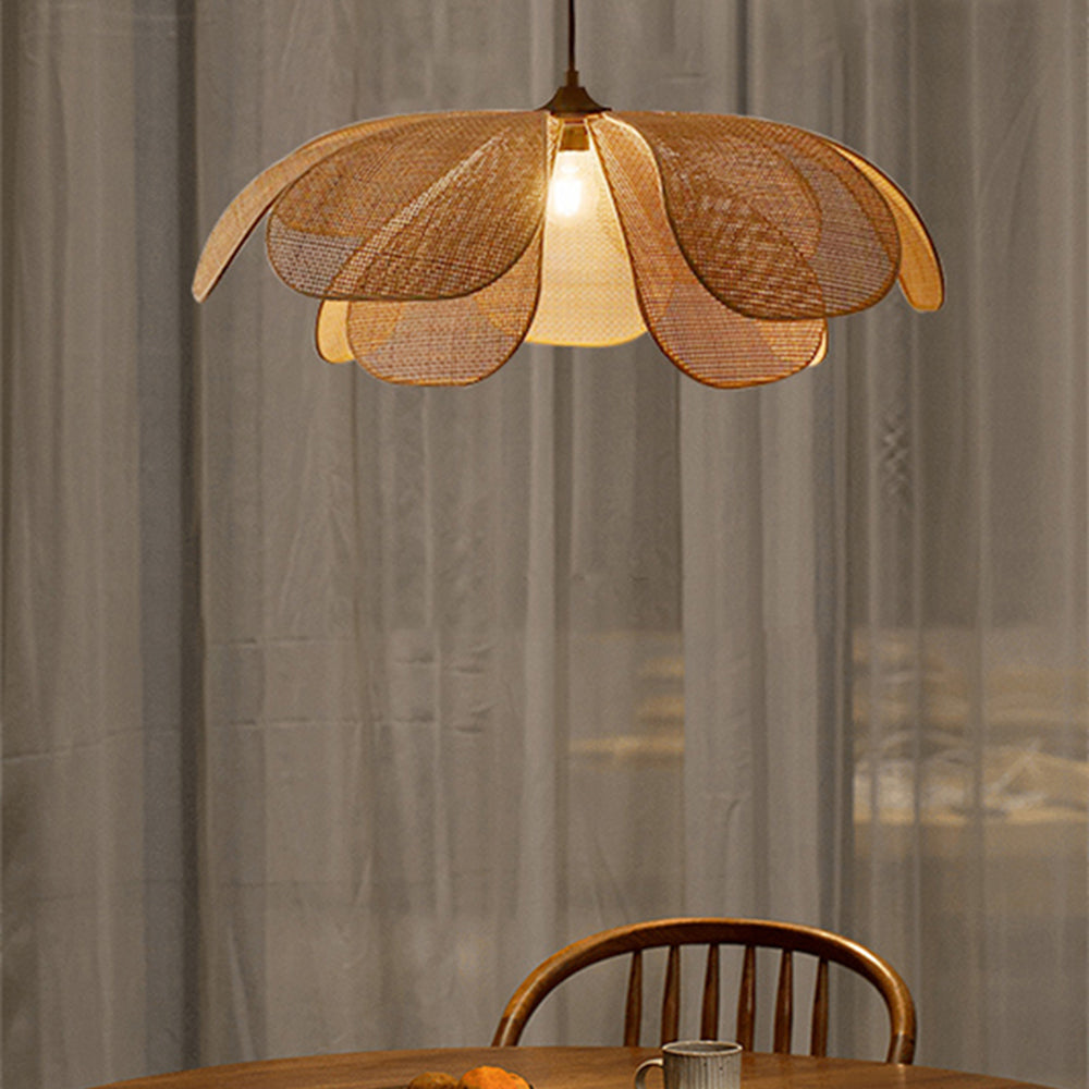 Aiko Handmade Pendant Light, Rattan/Willow Weave - Neutralighting