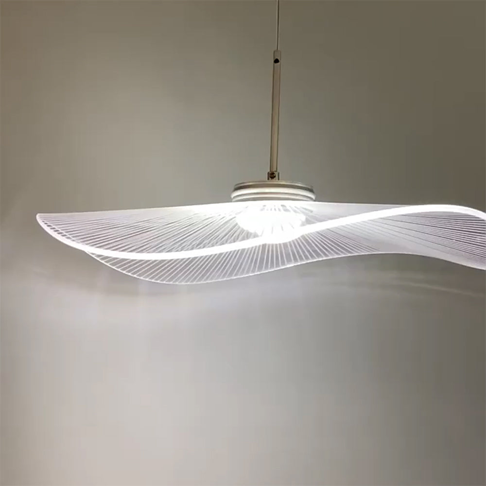 Arisha Designer Lotus Leaf Shaped Metal Pendant Light,White - Neutralighting