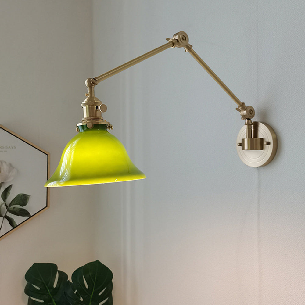 Tiffany Vintage Foldable Wall Lamp, Green/White - Neutralighting