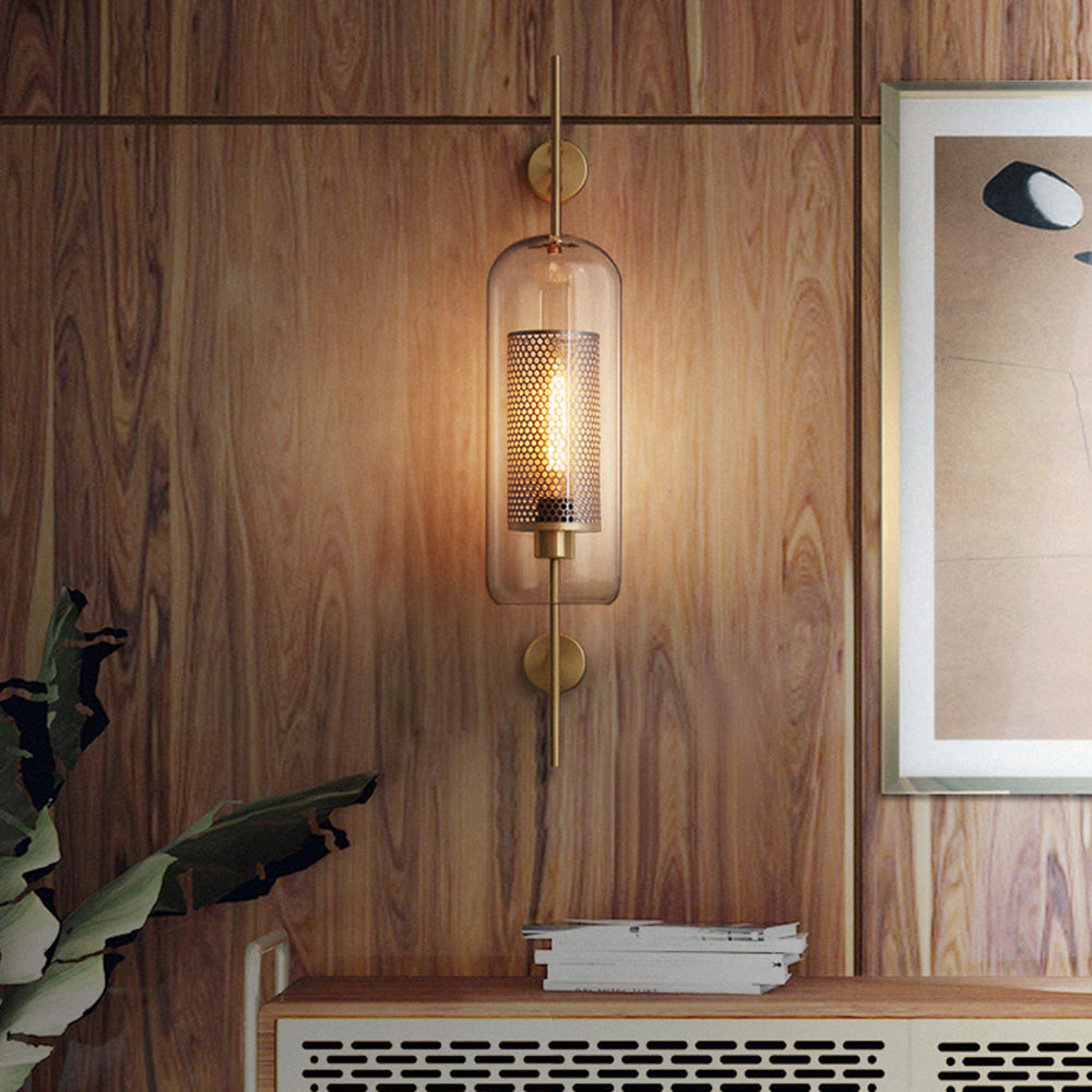 Kiri Industrial Classy Global Clear Glass Wall Lamp - Neutralighting