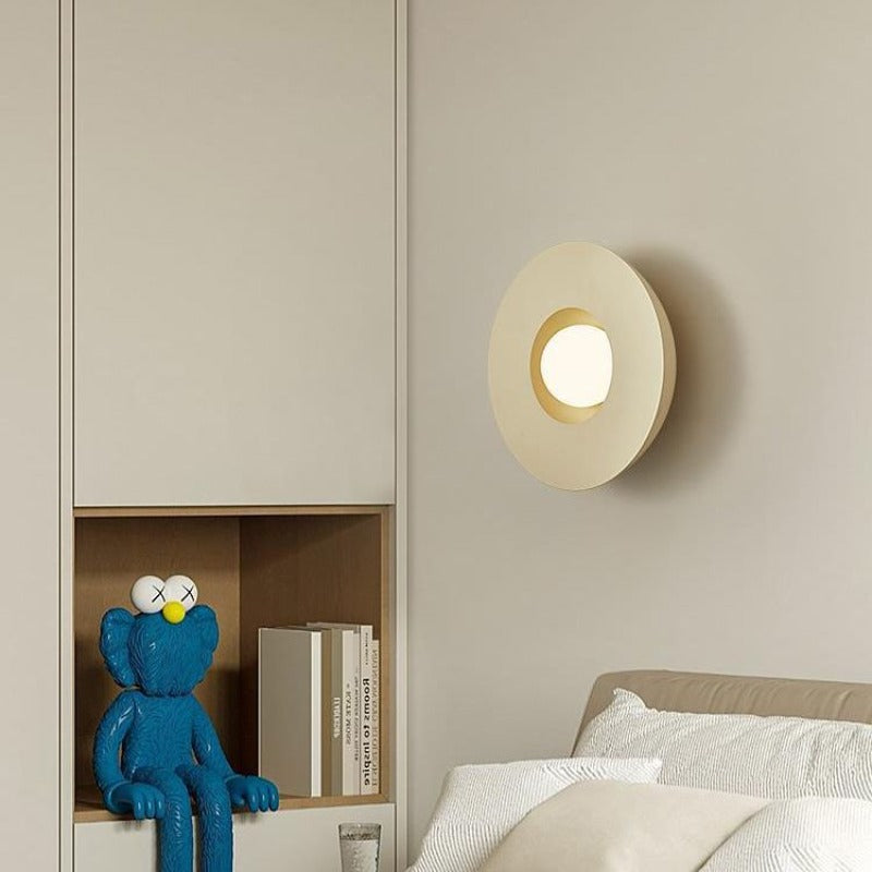 Modern LED Indoor Wall Lamp Milky Coffee Glass Living Room - Neutralighting