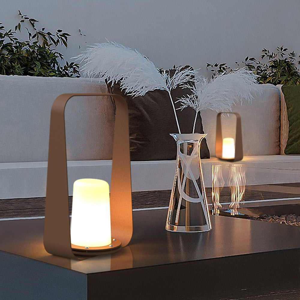 Ray Minimalist Portable Rechargeable Lamp de Table, Coffee/Grey - Neutralighting