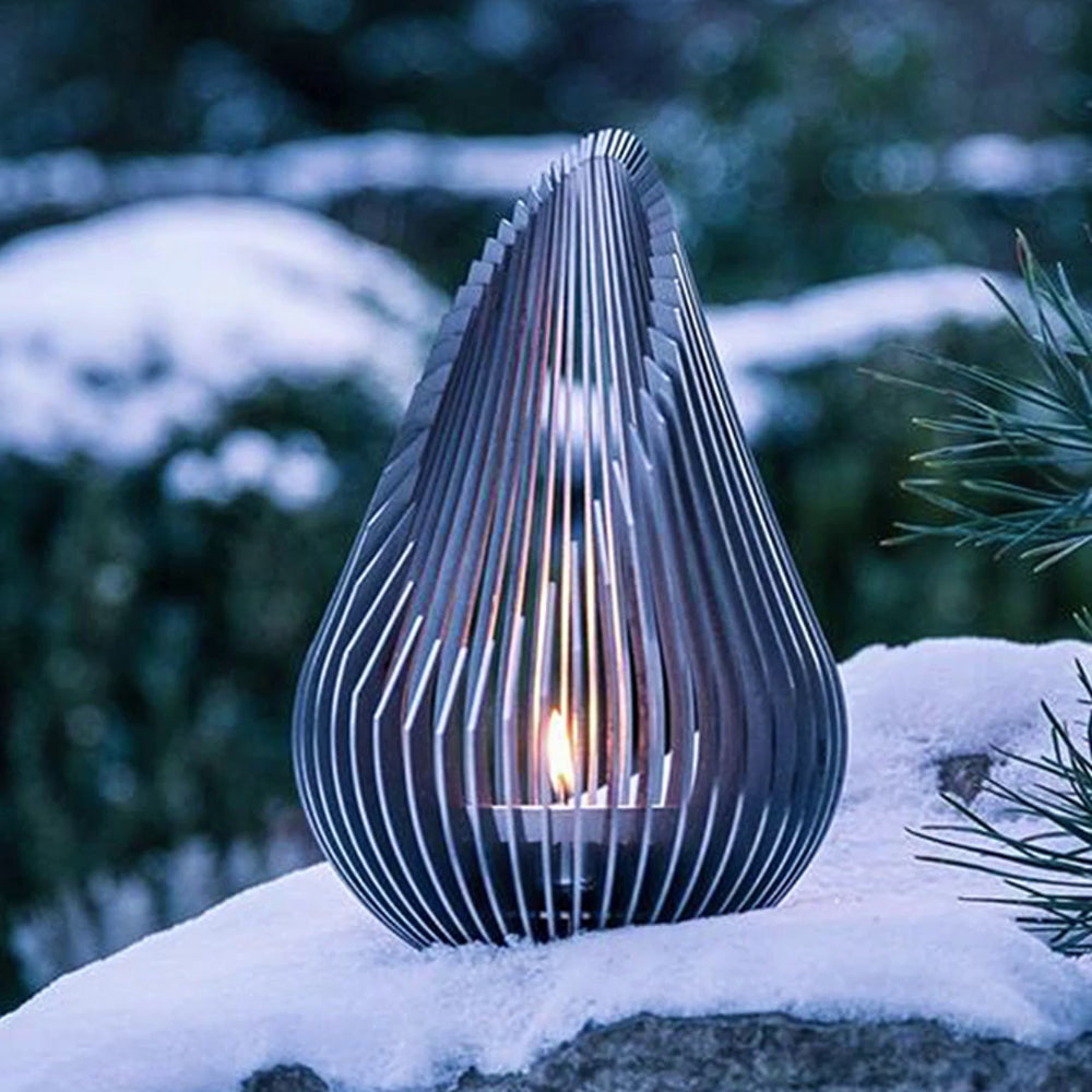 Ray Design Waterdrop Shaped Outdoor Floor Lamp, Black/Silver - Neutralighting