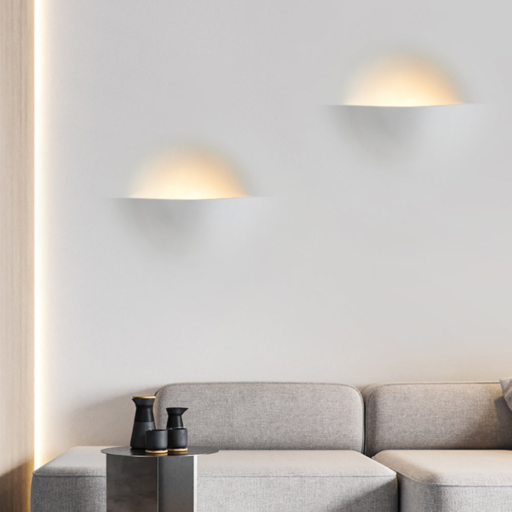 Aria Modern Recessed Metal/Plaster LED Wall Lamp, White - Neutralighting