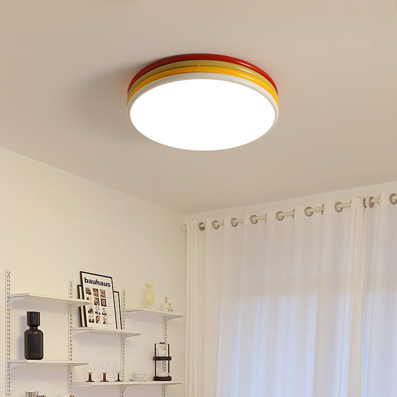 Arisha Modern LED Flush Mount Ceiling Light Red Living Room Bedroom - Neutralighting