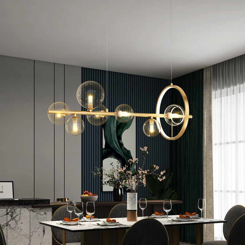 Valentina Modern LED Chandelier Gold Glass Living/Dining Room - Neutralighting