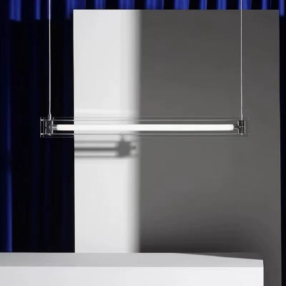 Arisha Minimalist Linear Metal Pendant Light,White - Neutralighting
