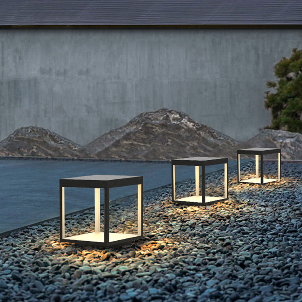 Ferra Contemporary Solar Rechargeable Outdoor Floor Lamp