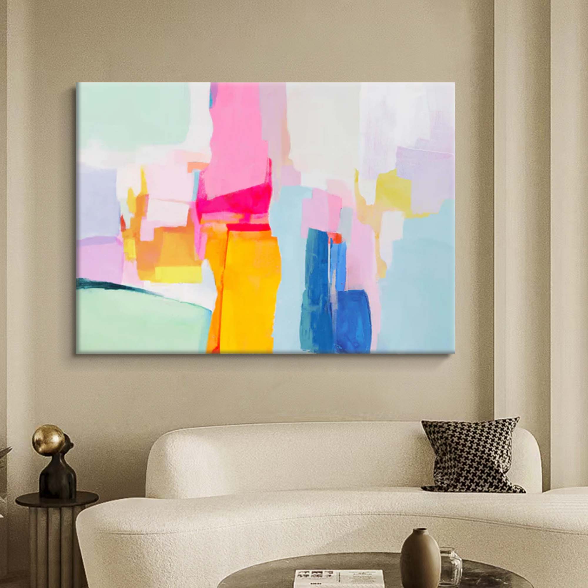 Abstract Canvas Art AB001 - Neutralighting