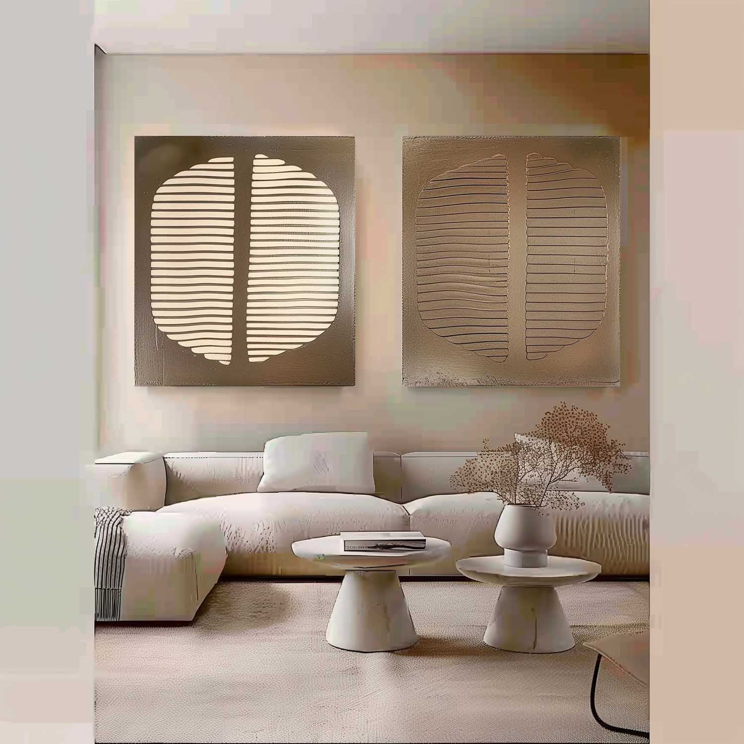 Bohemian Wall Art 2 Piece Set BWA001 - Neutralighting