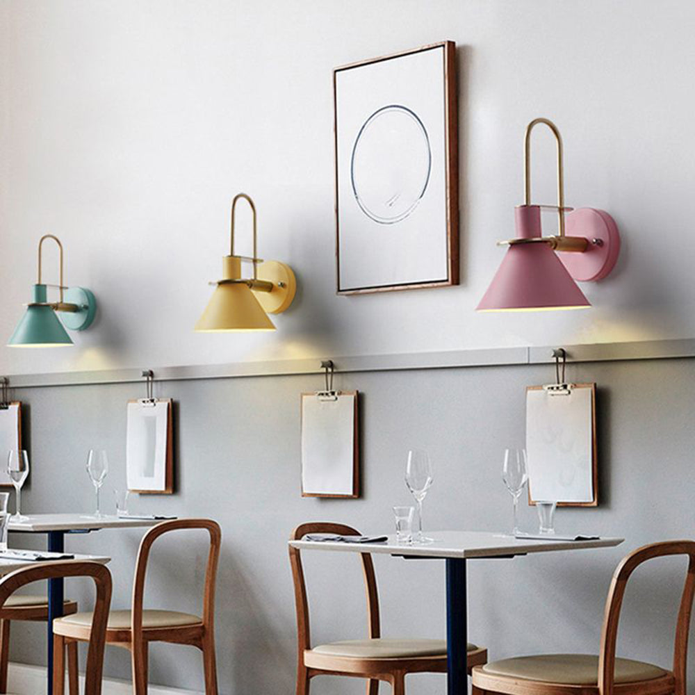 Valentina Vintage Horn Shape Metal Wall Lamp, Living room/Bedroom/Bathroom