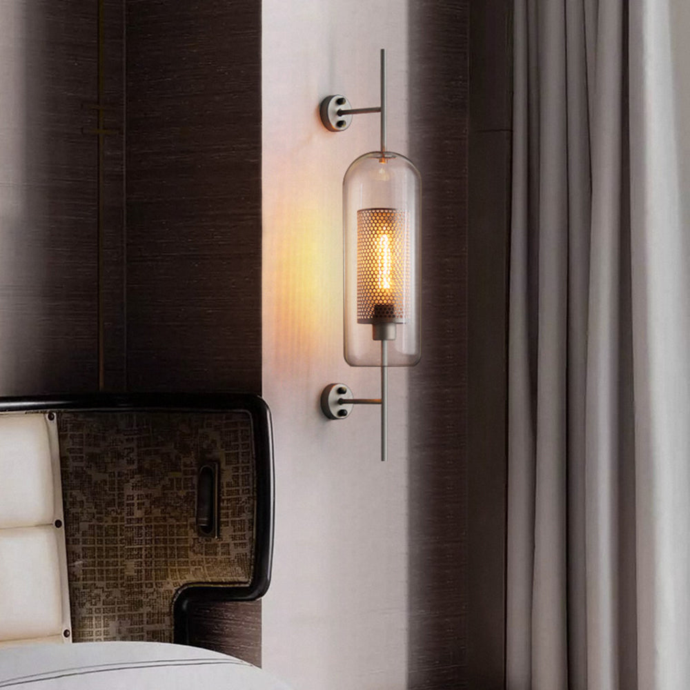 Kiri Industrial Classy Global Clear Glass Wall Lamp - Neutralighting