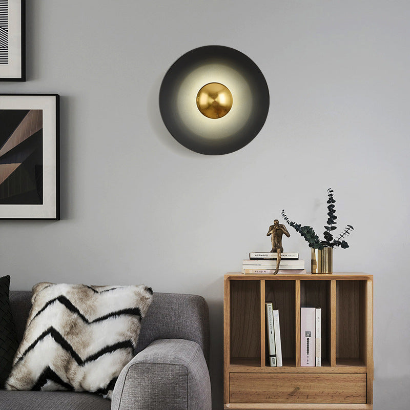 Valentina Minimalist Plate LED Indoor Wall Lamp Metal Hotel Bedroom - Neutralighting