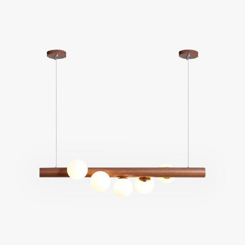 Valentina Glass Bubble Pendant Light Wood/Walnut - Neutralighting