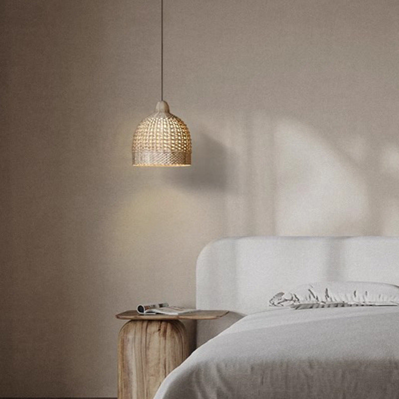 Muto Japanese Retro Basket Pendant Light Bamboo Guesthouse/Bedroom - Neutralighting