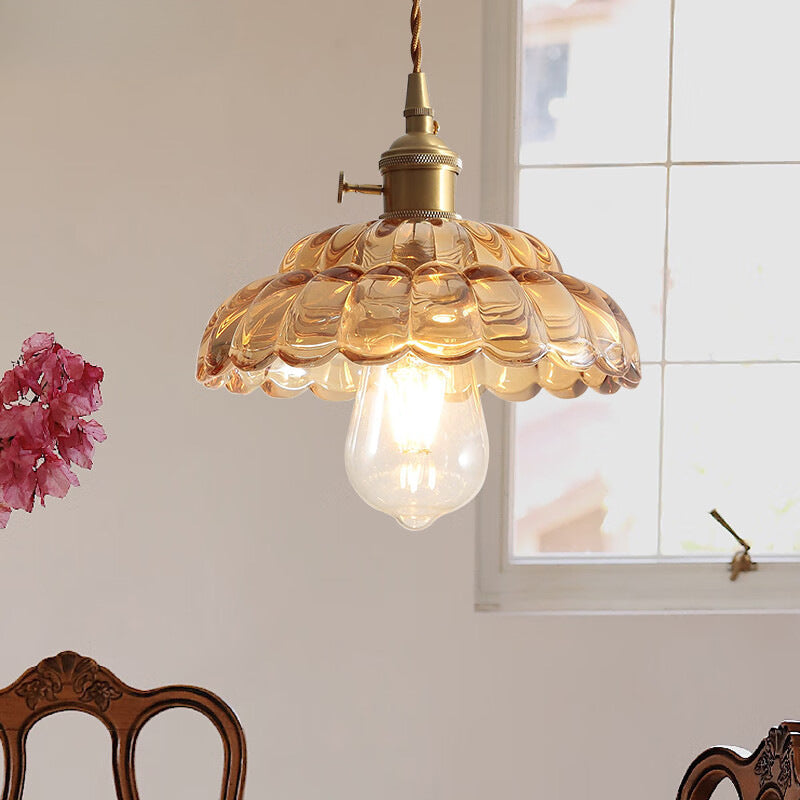 Valentina Vintage Pendant Light Clear Metal/Glass Bedroom/Dining Room - Neutralighting