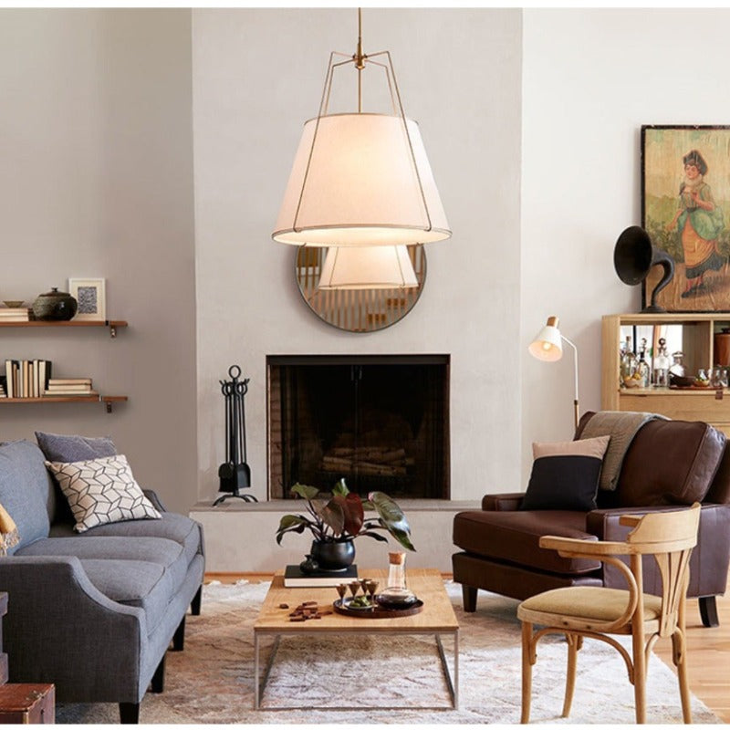 Ritta Pendant Light Fabric Dinging Room Modern Conical - Neutralighting