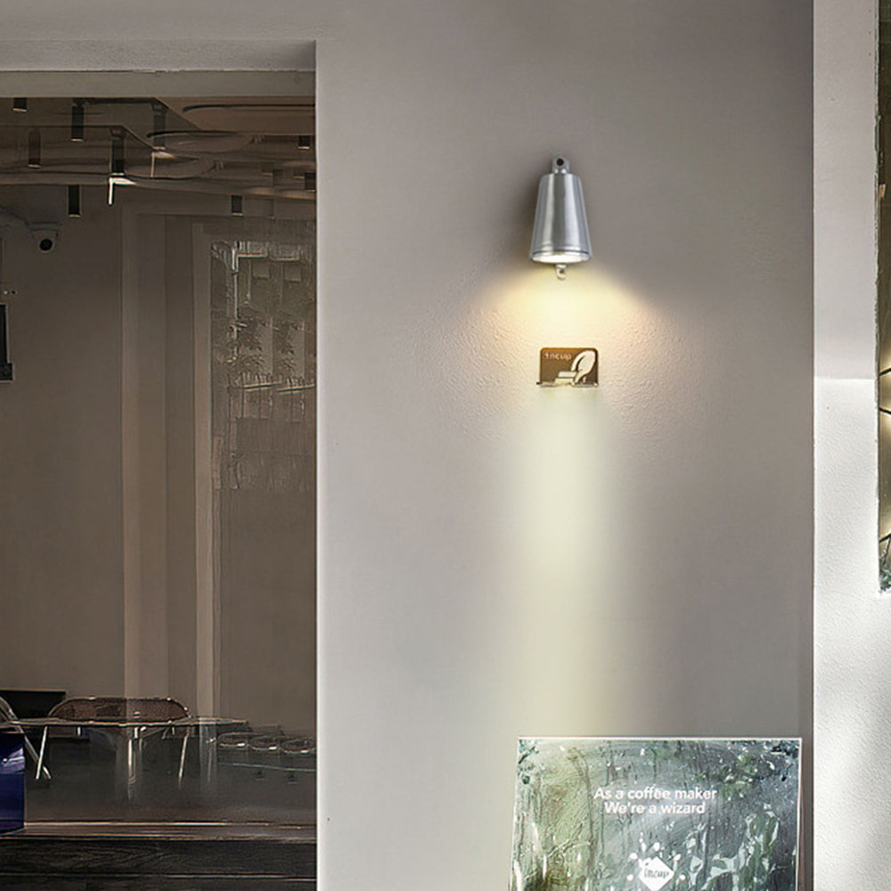 Ray Industrial Metal Bell Shaped Indoor Wall Lamp, Black/Grey/Coppery/Aluminum - Neutralighting