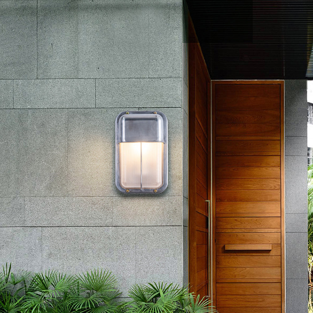 Wyre Wall Lamp Geometric Modern Metal Glass Outdoor - Neutralighting