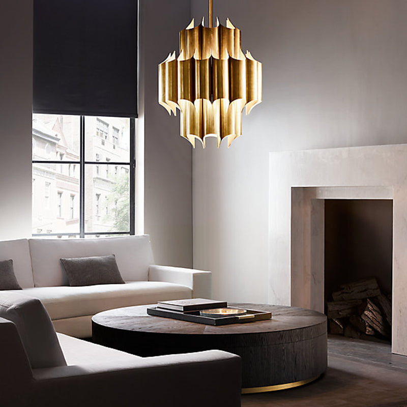 Arisha Simple Retro Creative Chandelier Brass Metal Bedroom - Neutralighting