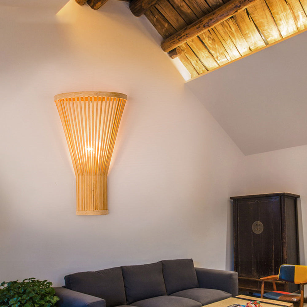 Muto Led Wall Mounted Bedside Lamp, Rattan/Acrylic, Bedroom - Neutralighting
