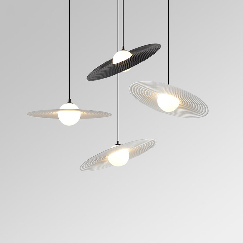 Arisha Minimalist Star Ring Pendant Light,Black/White - Neutralighting