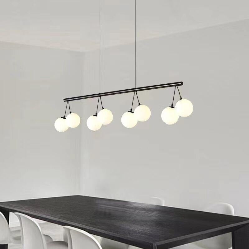 Valentina Nordic LED Chandelier Black Metal/Glass Dining/Living Room/Bedroom - Neutralighting