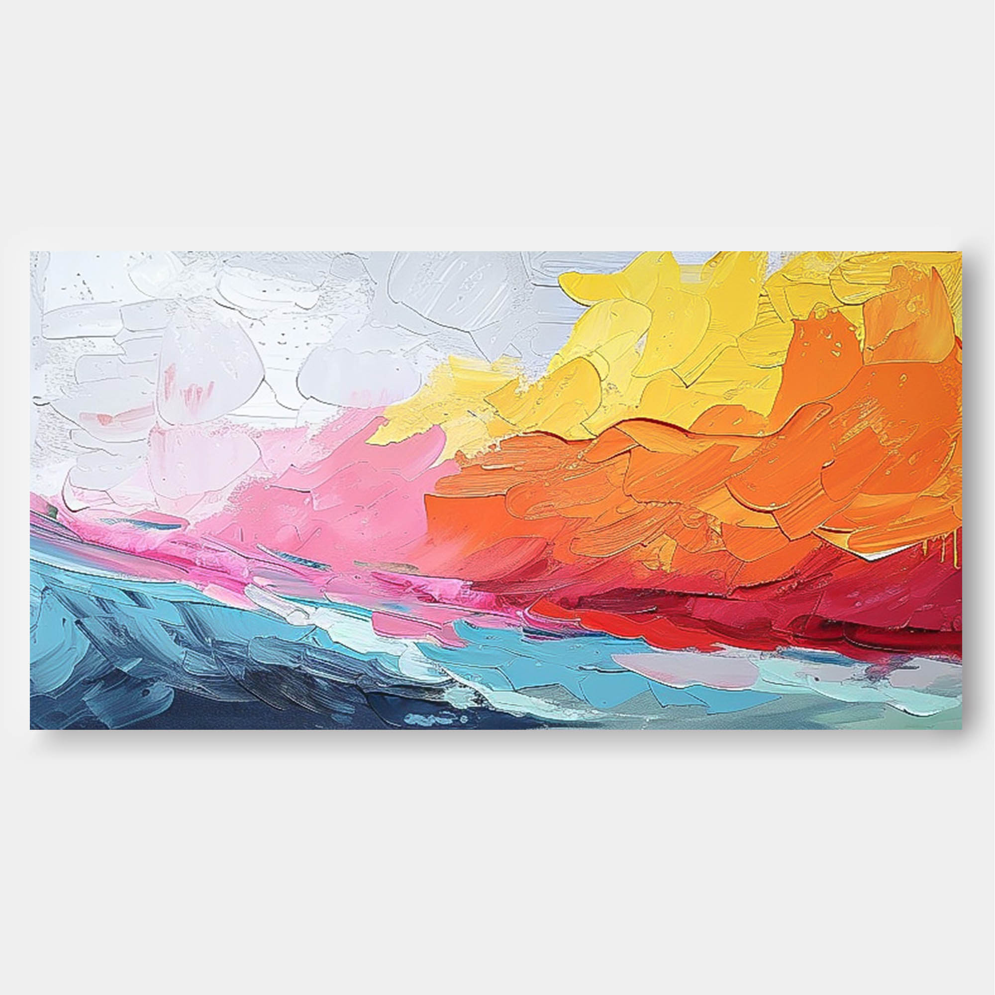 Wall Art Abstract Impasto Pop Painterly Raw