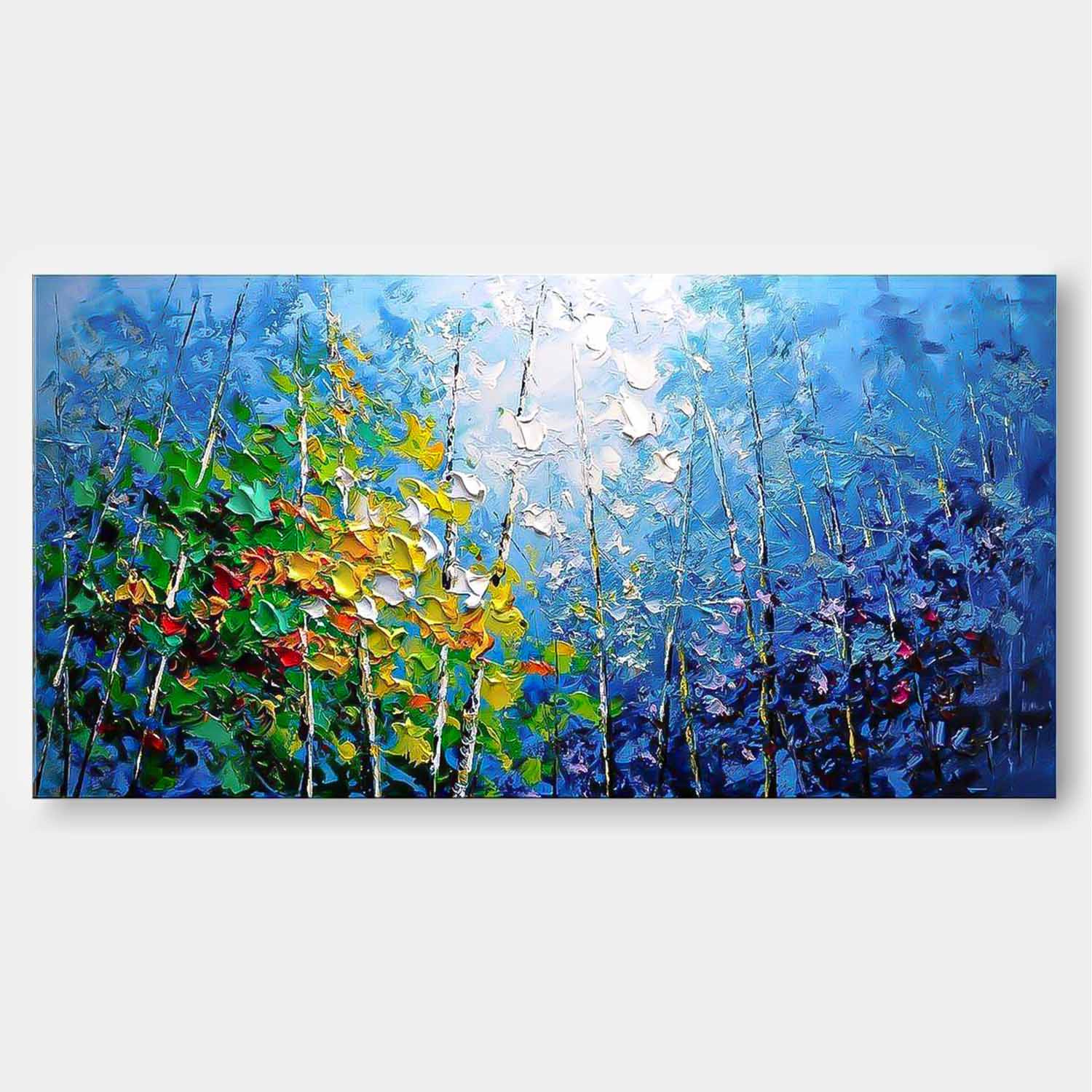 Wall Art Impasto Tree Landscape Impressionist Cheerful