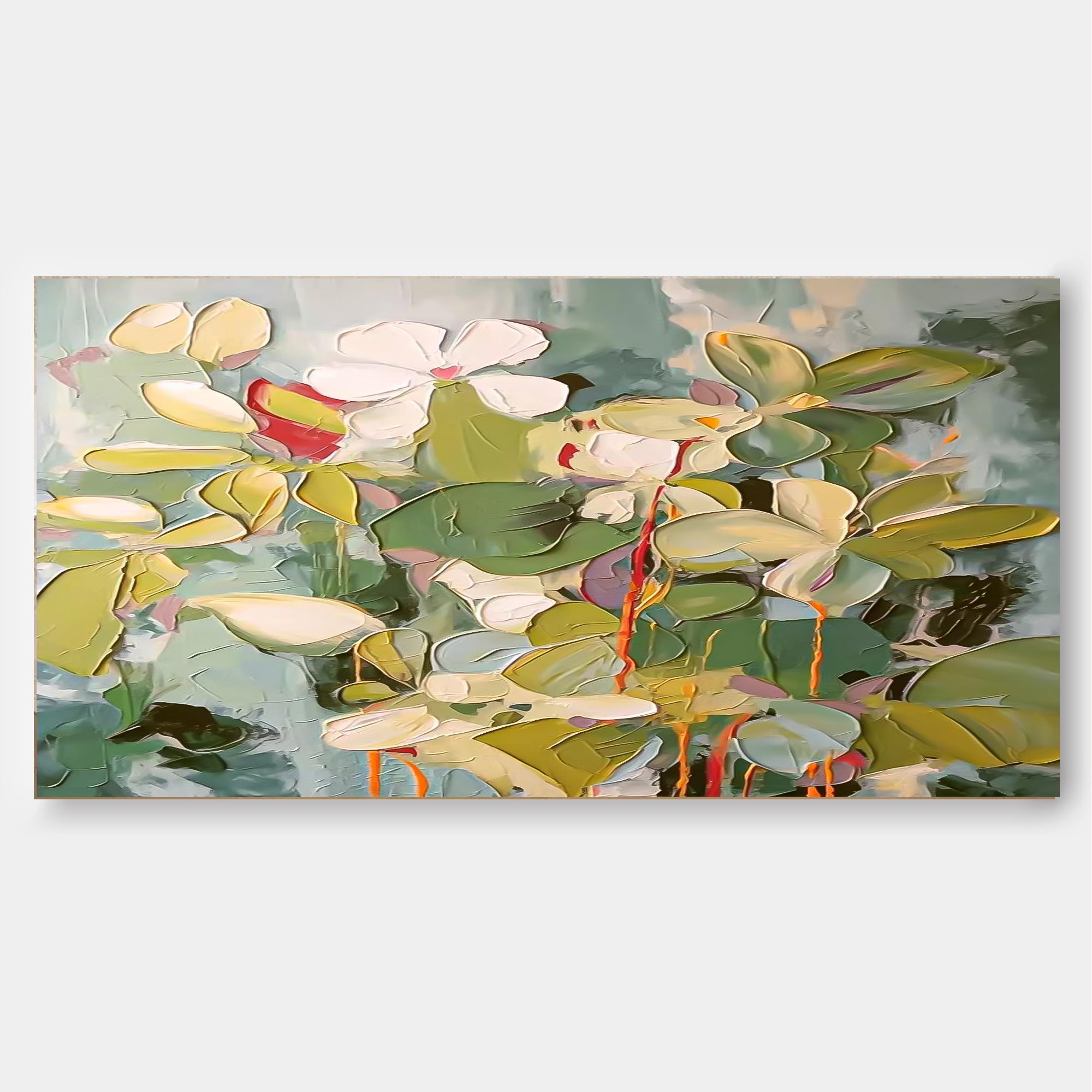 Wall Art Impasto Flower Expressionist Layer Oriental