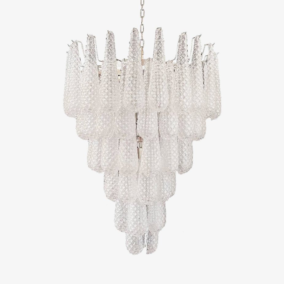 Aurora Chandelier Pinecone Murano Glass Textured Luxury