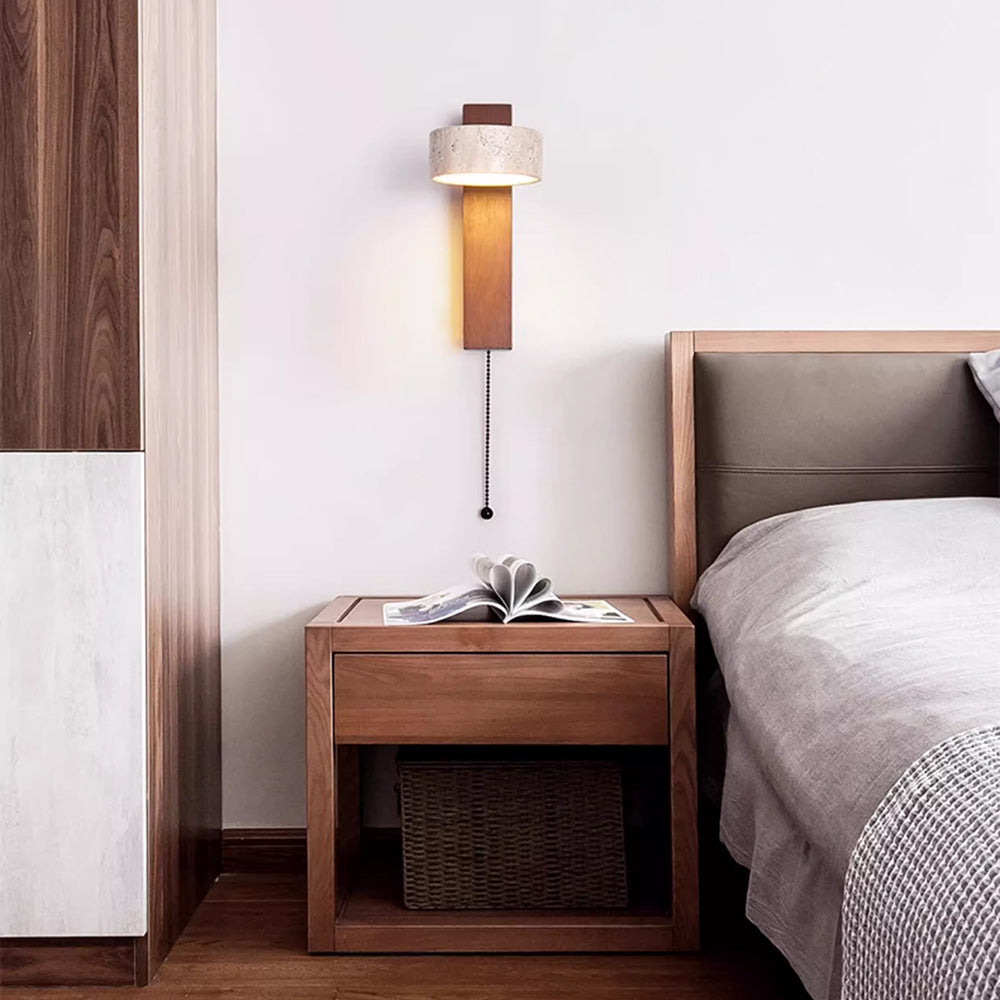 Ritta Wall Light Travertine Wood - Neutralighting