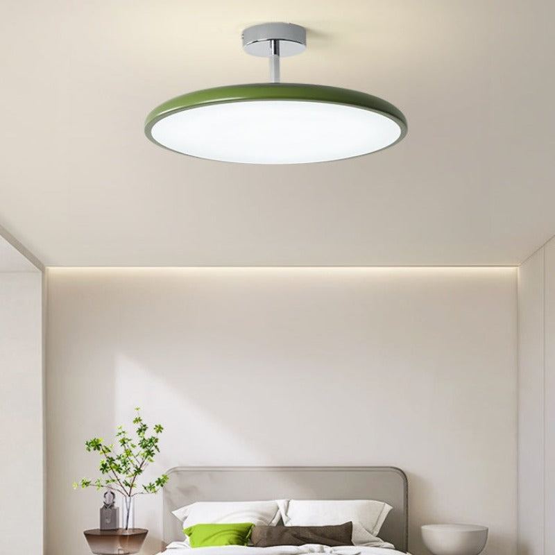 Valentina Vintage Flush Mount Ceiling Light Metal Red/White/Green LED Bedroom - Neutralighting