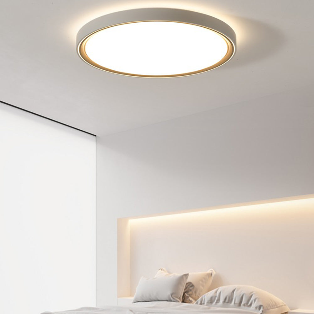 Arisha Minimalist Round/Square Metal/Acrylic Flush Mount Ceiling Light, Gold - Neutralighting