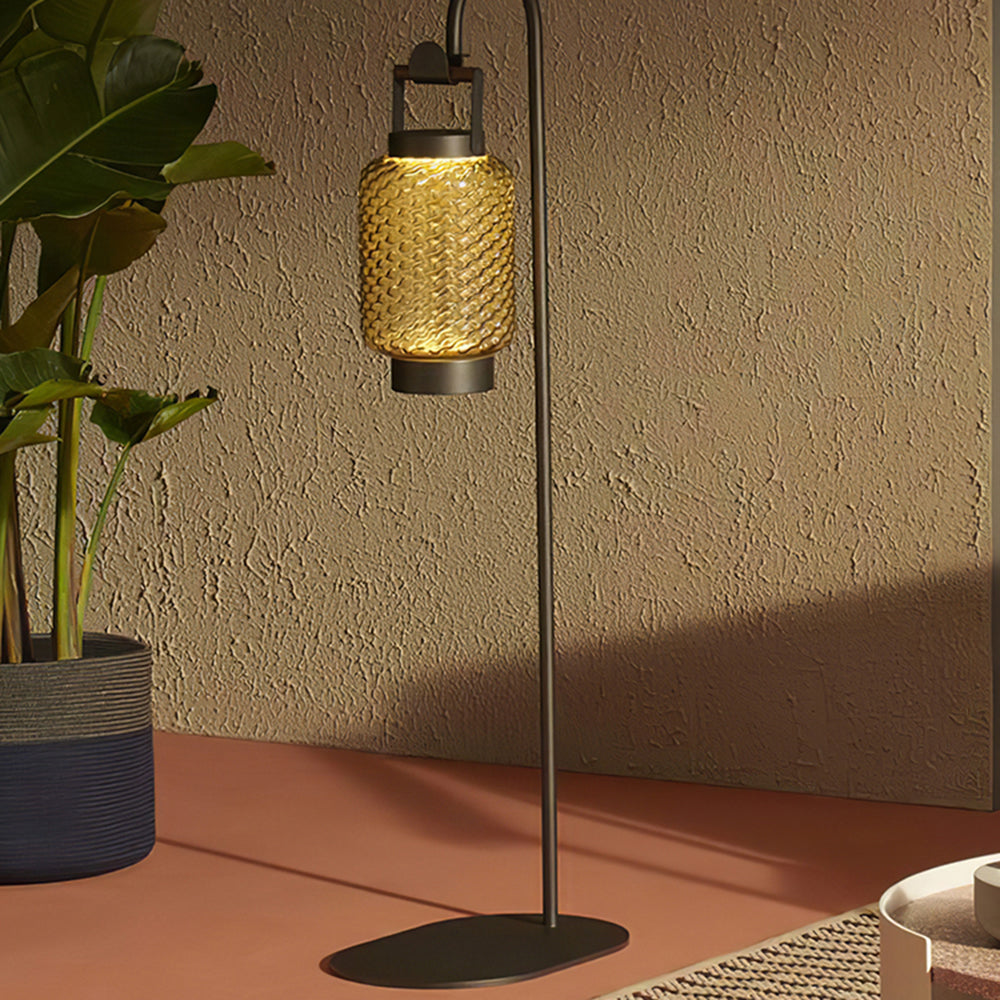Ray Vintage Lantern Metal/Glass Outdoor Floor Lamp - Neutralighting