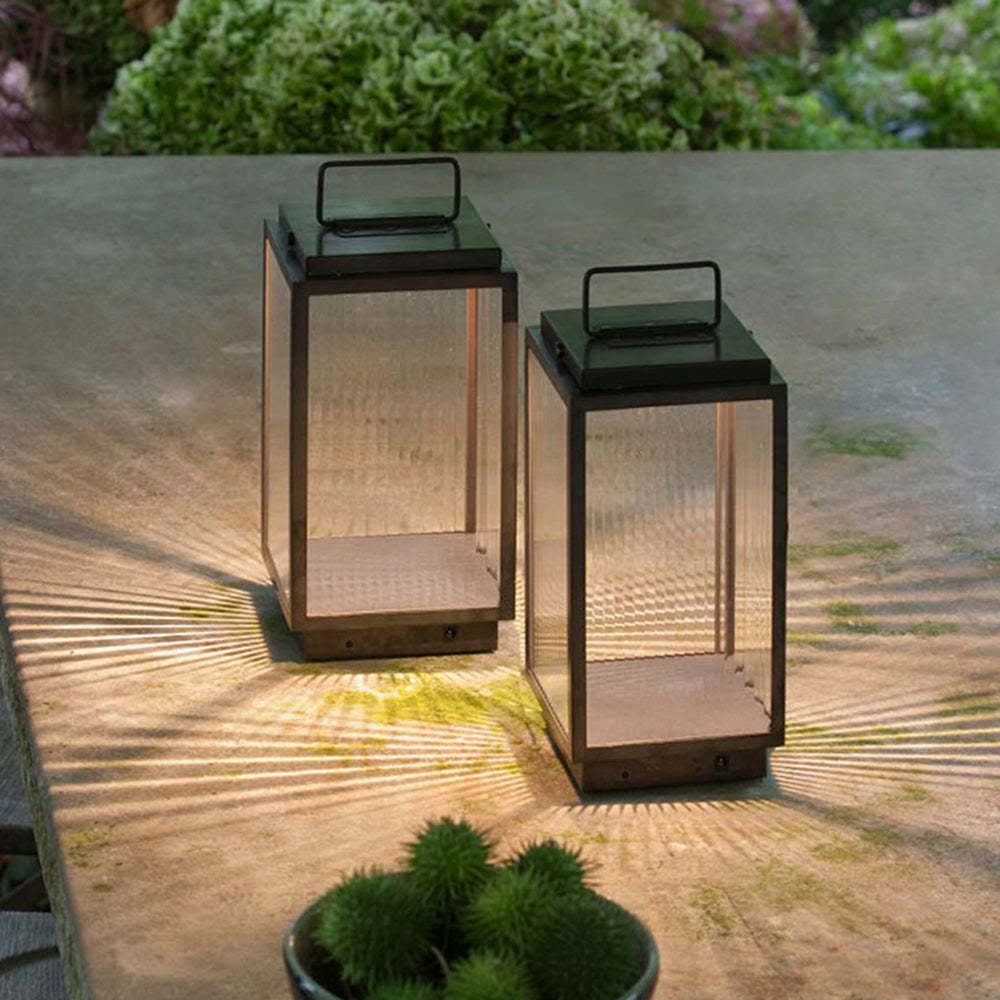 Ray Minimalist Cuboid Outdoor Floor Lamp, Hardwired, Black - Neutralighting