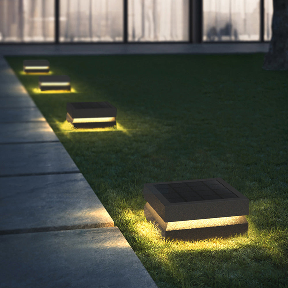 Axion Modern Concave Metal Black Outdoor Lamps, Solar - Neutralighting