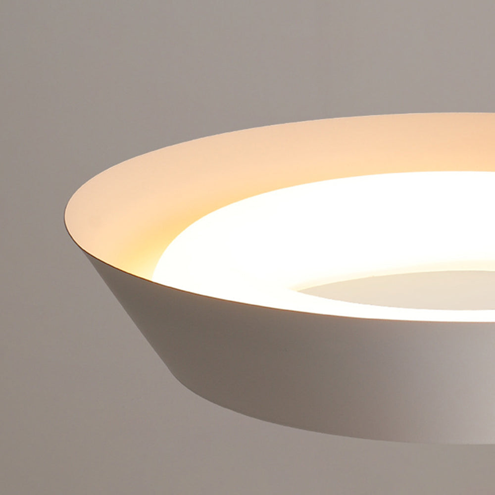 Arisha Nordic Bowl Metal/Acrylic Flush Mount Ceiling Light, White - Neutralighting