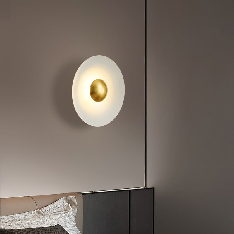 Valentina Minimalist Plate LED Indoor Wall Lamp Metal Hotel Bedroom - Neutralighting