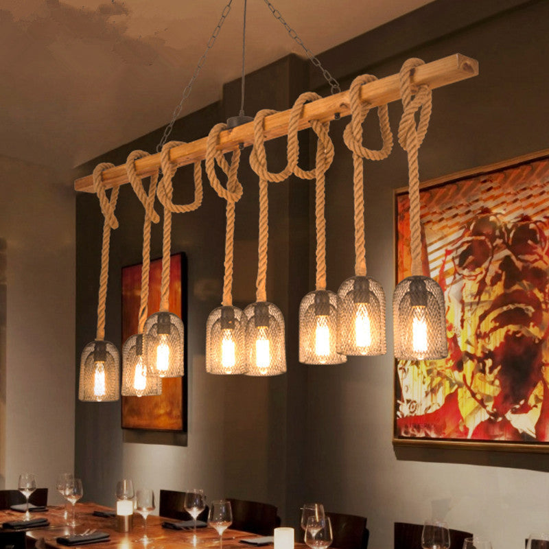 Epoch Minimalist LED Design Pendant Light Black Metal/Rope Bar/Cafe - Neutralighting