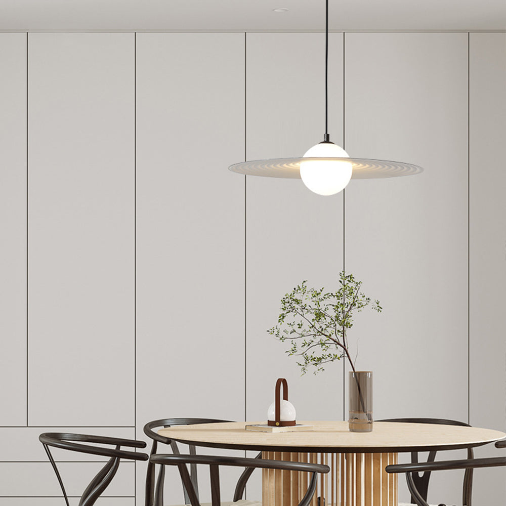 Arisha Minimalist Star Ring Pendant Light,Black/White - Neutralighting